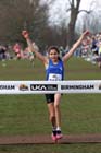 S. Sinha (Kent) wins the Under-13 Girls race, McCain Inter Counties Cross Country, Cofton Park, Birmingham.